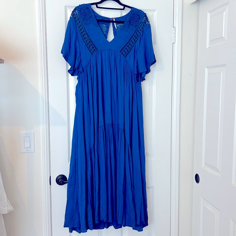 Free People royal blue maxi dress